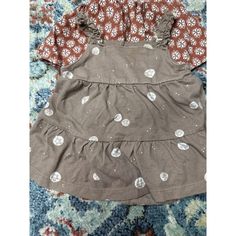 Carter's Baby Girl‎ 3 Month Rust Brown White Floral Smocked Bundle GUC